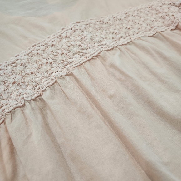 Sundance Crochet Henley Blouse Med Boho Lightweight Casual Hippie Cottage - Picture 8 of 9